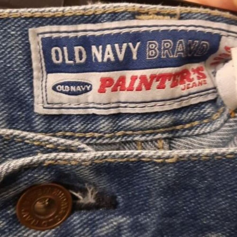Old Navy Est1994 New York 100% Painters Cargo Carpenter Vintage Retro Baggy Y2k